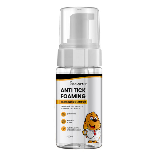 Dr. Chelsea's Anti Tick Foaming Waterless Shampoo for Dogs & Cats
