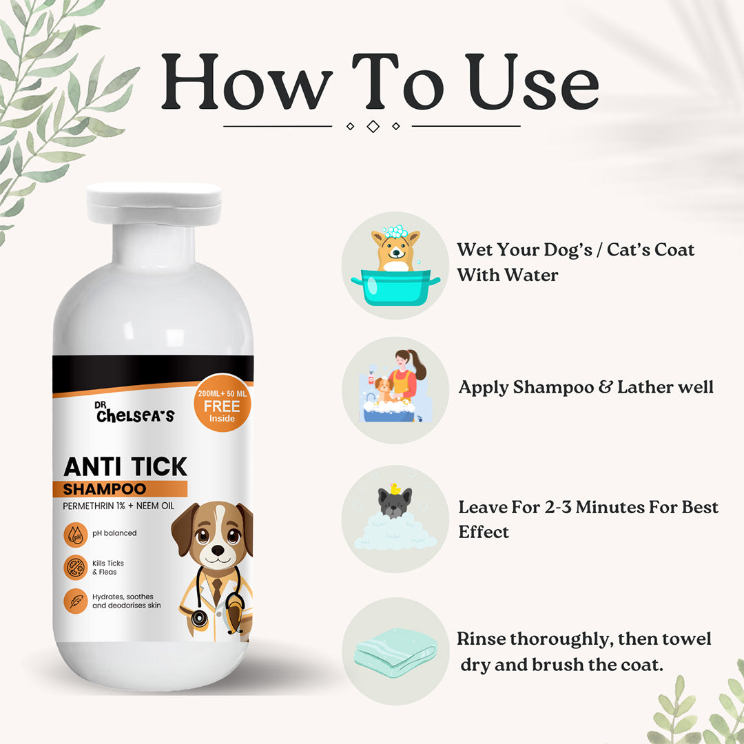 Dr. Chelsea's Neem Oil Anti Tick Shampoo for Dogs & Cats