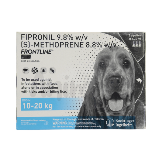 FRONTLINE PLUS (10KG-20KG) DOG SPOT ON - Animeal