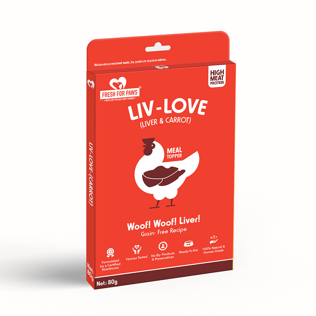 Fresh For Paws Liv Love Liver & Carrot Meal Topper for Dogs | Grain-Free