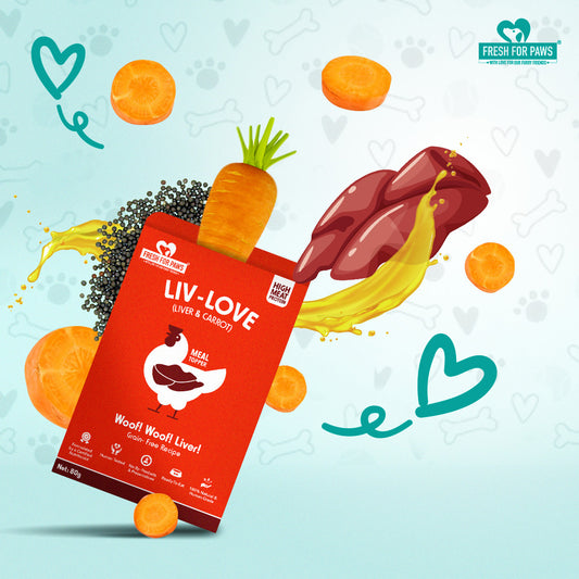 Fresh For Paws Liv Love Liver & Carrot Meal Topper for Dogs | Grain-Free