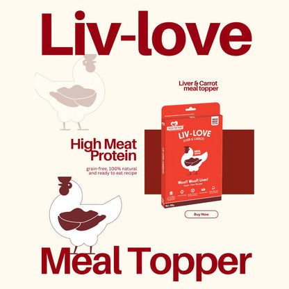 Fresh For Paws Liv Love Liver & Carrot Meal Topper for Dogs | Grain-Free