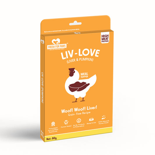 Fresh For Paws Liv Love Liver & Pumpkin Meal Topper for Dogs | Grain-Free