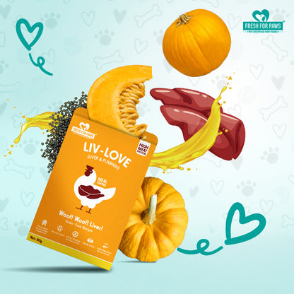 Fresh For Paws Liv Love Liver & Pumpkin Meal Topper for Dogs | Grain-Free