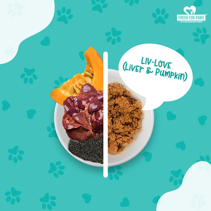 Fresh For Paws Liv Love Liver & Pumpkin Meal Topper for Dogs | Grain-Free