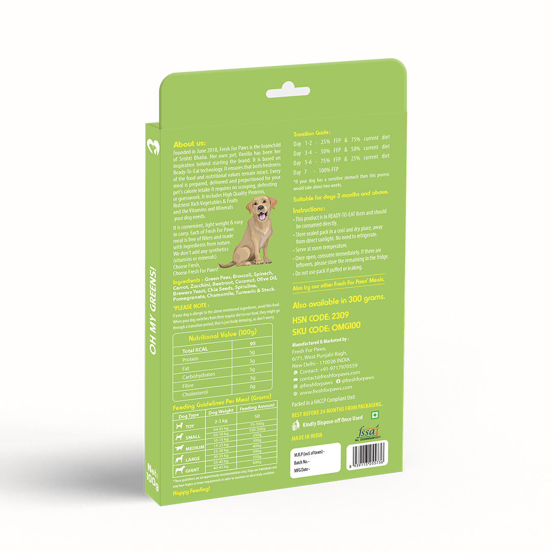 Fresh For Paws Oh My Greens Wet Food for Dogs