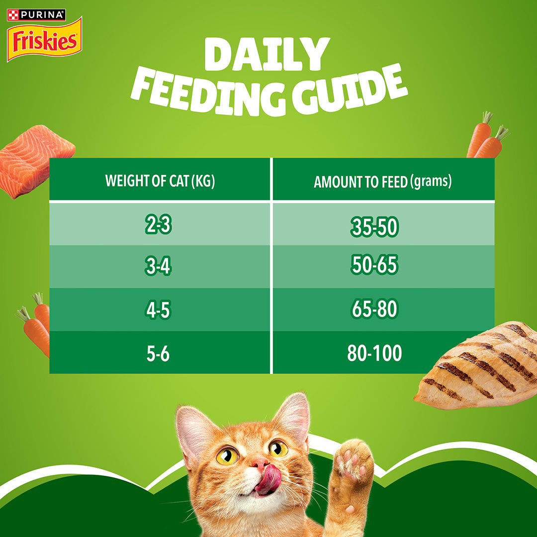 Purina Friskies Indoor Delights Adult Dry Cat Food, 2.5 kg, Contains Salmon, Tuna, Chicken and Vegetables Flavours