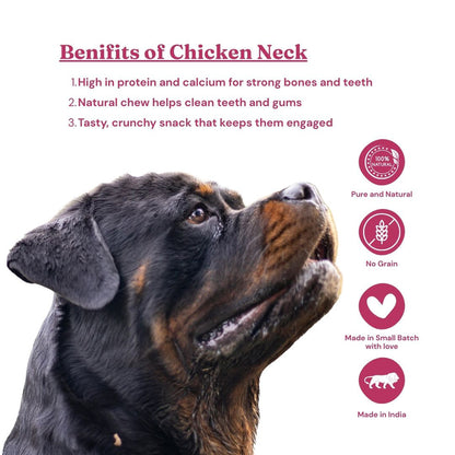 FurryFeast Crunchie Munchie | Air-Dried Chicken Neck Dog Chews