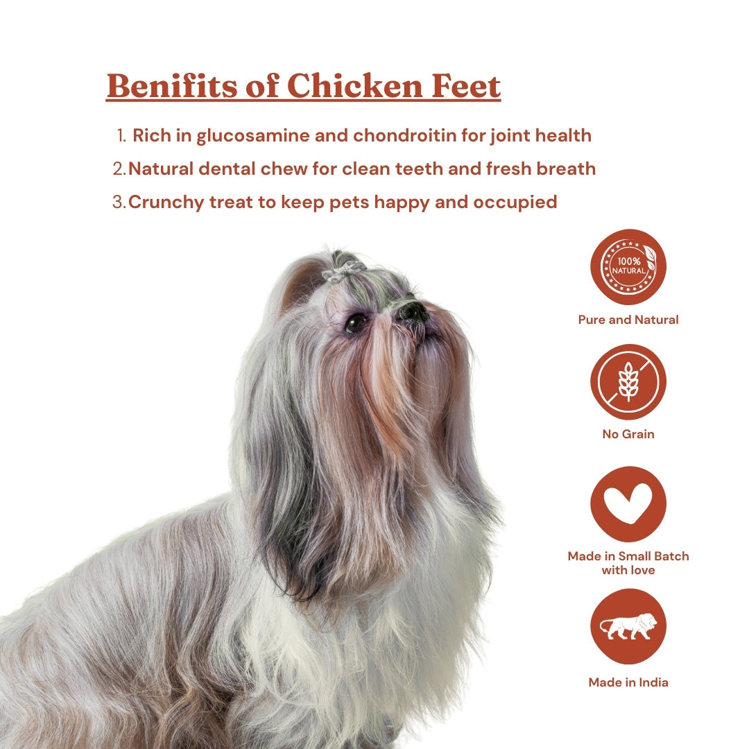 FurryFeast Feety Treats | Air-Dried Chicken Feet Dog Chews