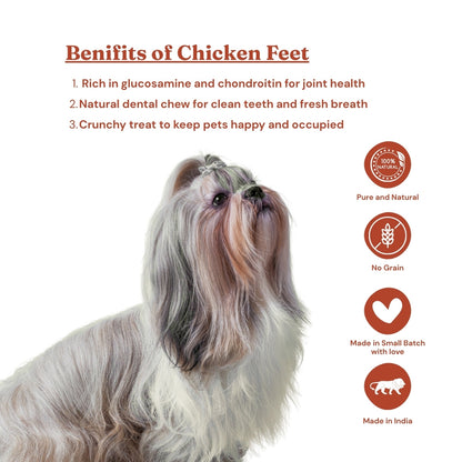FurryFeast Feety Treats | Air-Dried Chicken Feet Dog Chews