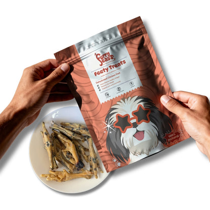 FurryFeast Feety Treats | Air-Dried Chicken Feet Dog Chews