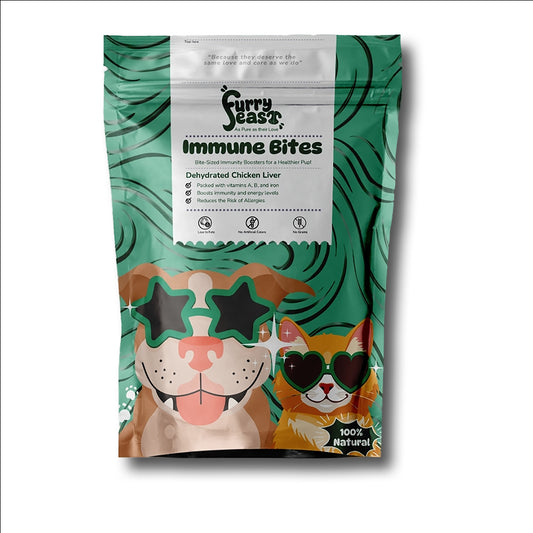 FurryFeast Immune Bites | Chicken Liver Jerky Treats for Dogs & Cats