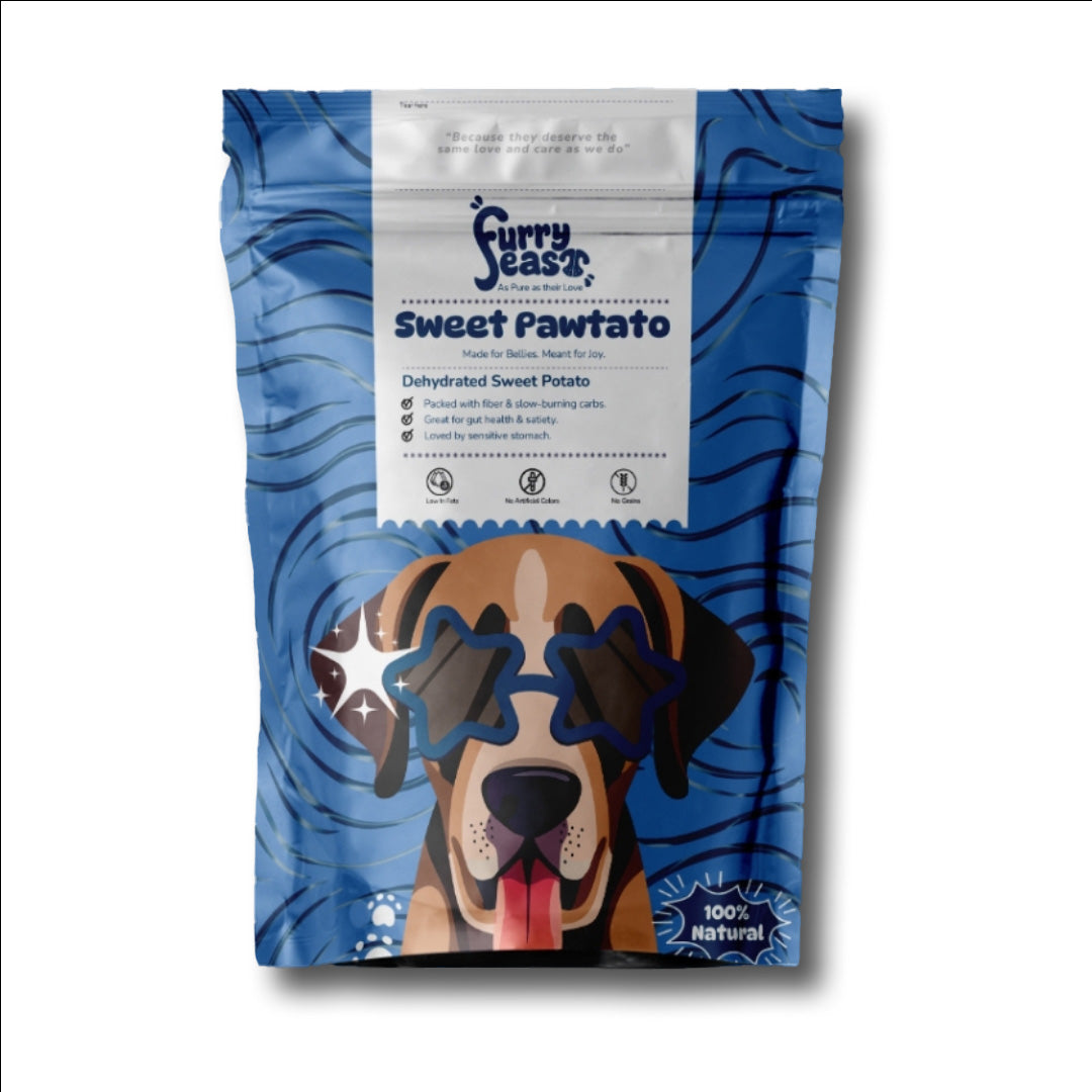 FurryFeast Sweet Pawtato | Dehydrated Sweet Potato Dog Treats