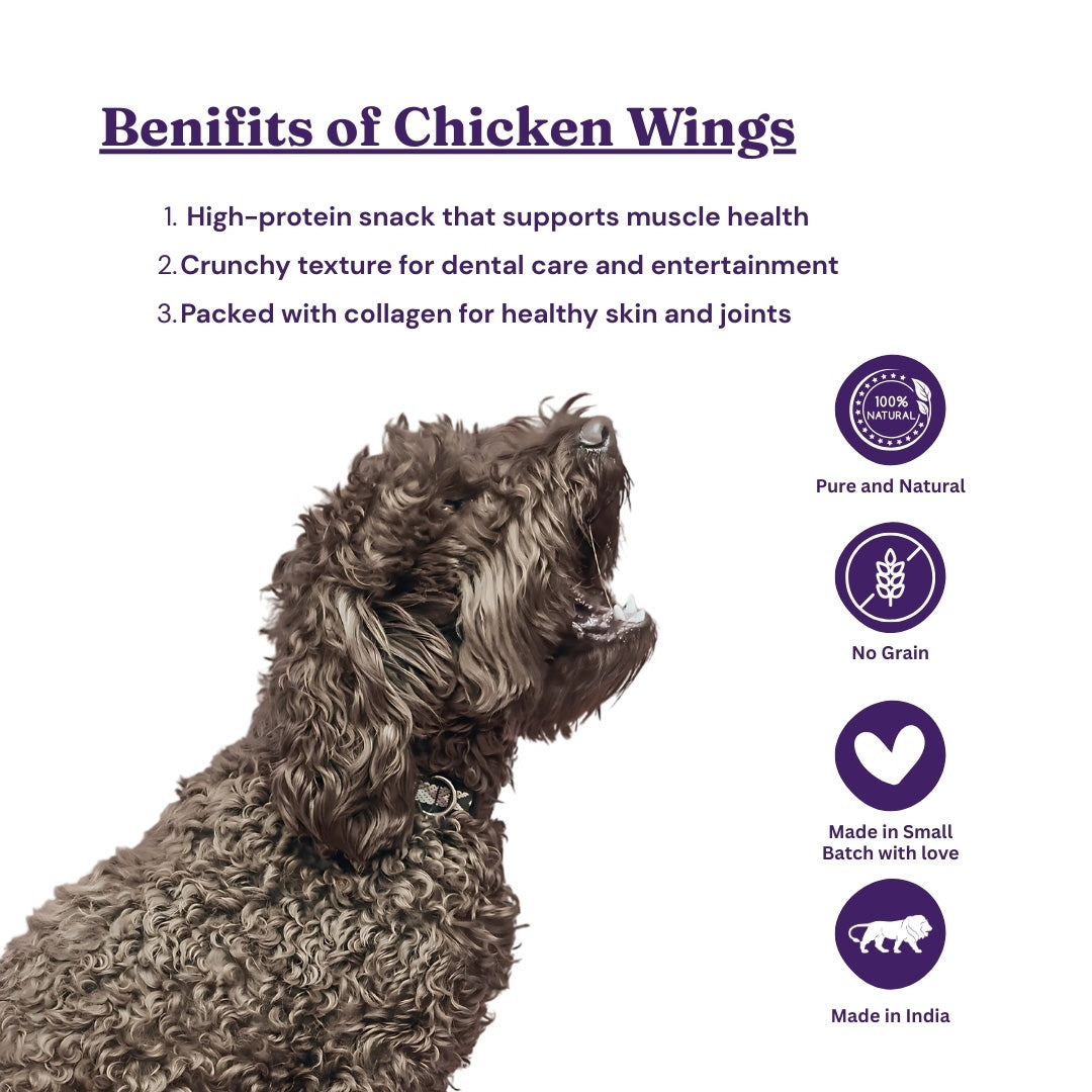 FurryFeast Waggy Wings | Air-Dried Chicken Wing Dog Chews