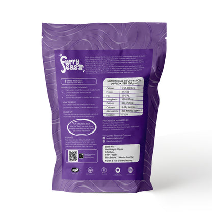 FurryFeast Waggy Wings | Air-Dried Chicken Wing Dog Chews