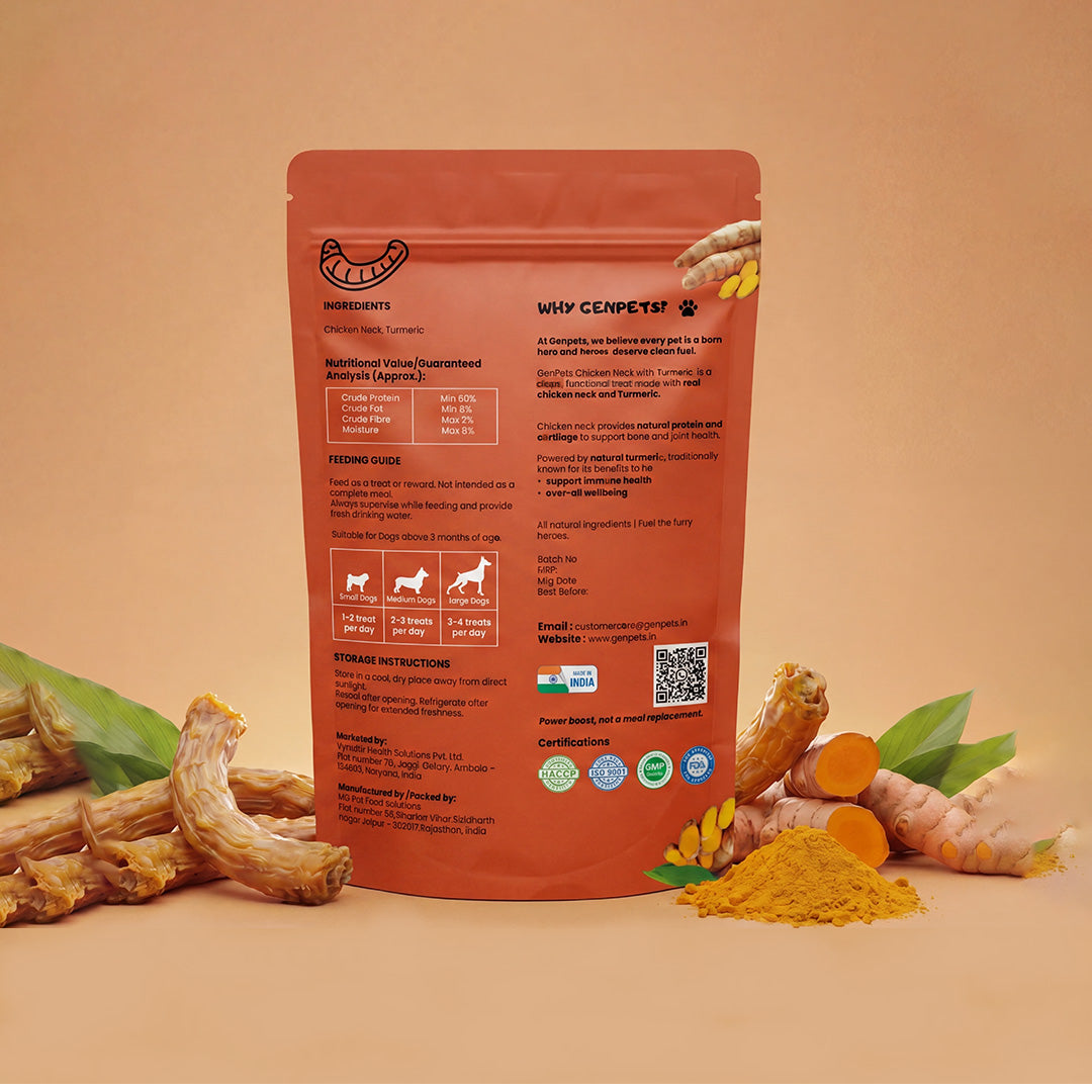 GENPets Chicken Neck with Turmeric