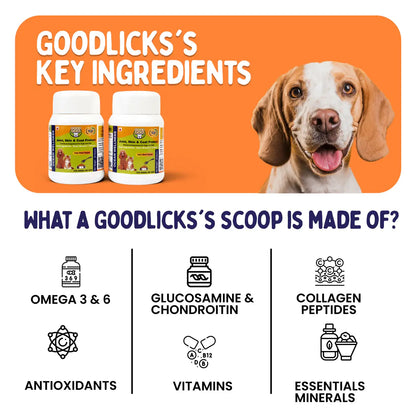 GOOD LICKS™ JOINT SKIN AND COAT PROTECT FOR DOGS (30 GRAMS) - Animeal