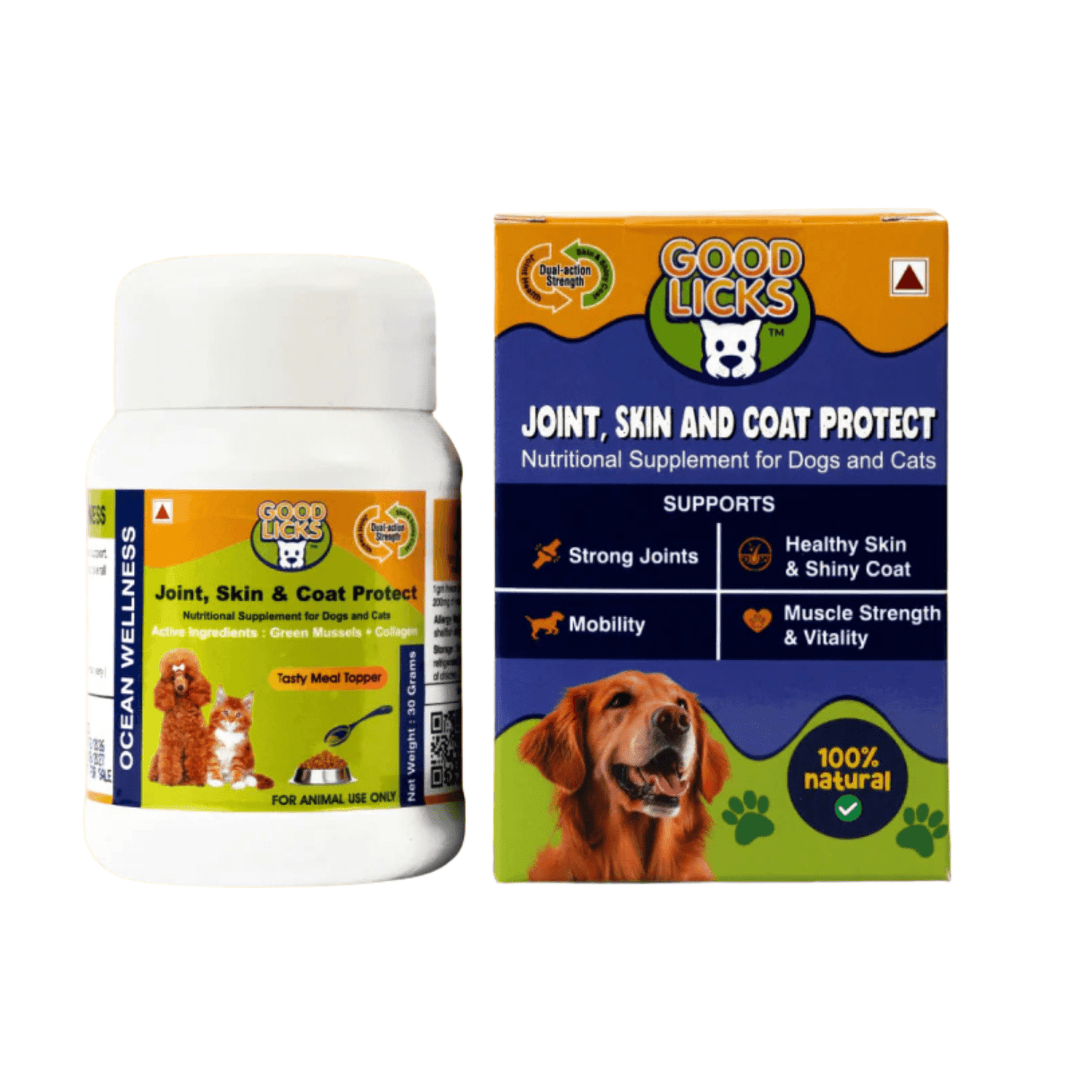 GOOD LICKS™ JOINT SKIN AND COAT PROTECT FOR DOGS (30 GRAMS) - Animeal