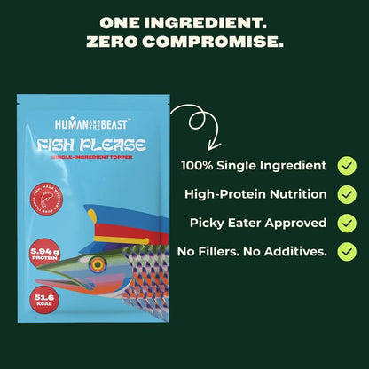 HUMAN AND THE BEAST 100% Single Ingredient Toppers | FISH PLEASE