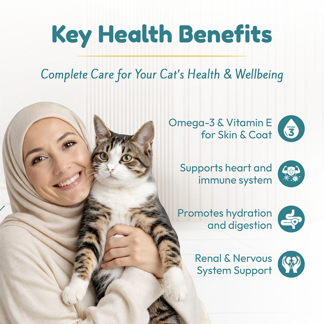 Halalicious Adult Trial Pack Cat Wet Food | Tuna, Mackerel, Fish & Chicken Flavours | 80g x Pack of 6