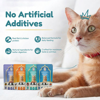 Halalicious Fisherman’s Choice Cat Wet Food | Adult Cats | 80g x Pack of 6