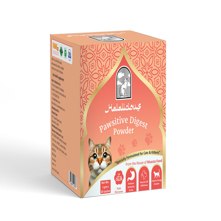 Halalicious Pawsitive Digest Powder | Digestive & Gut Health Supplement for Cats