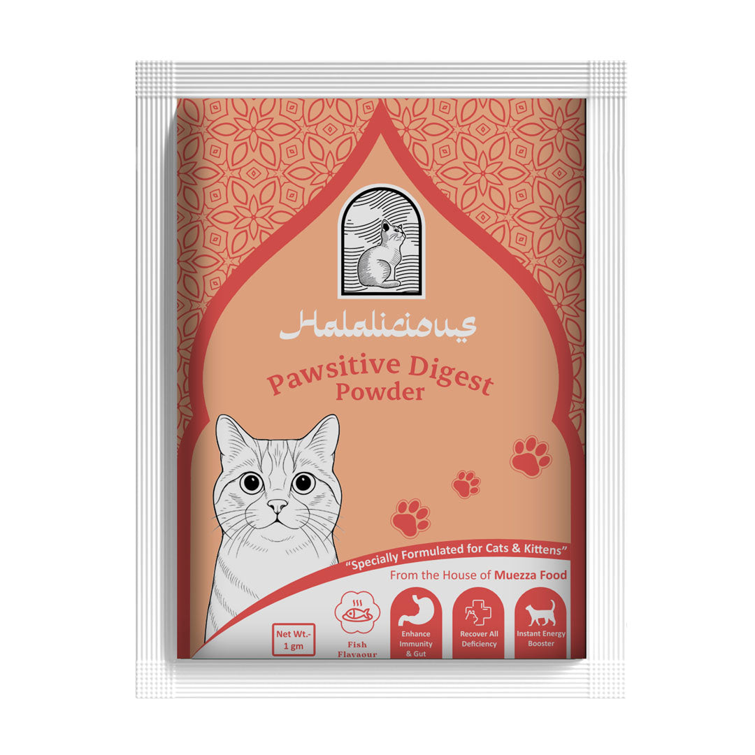 Halalicious Pawsitive Digest Powder | Digestive & Gut Health Supplement for Cats