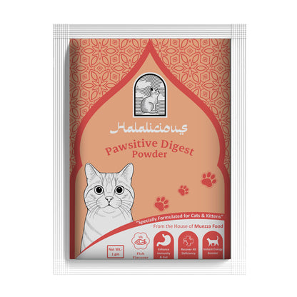 Halalicious Pawsitive Digest Powder | Digestive & Gut Health Supplement for Cats