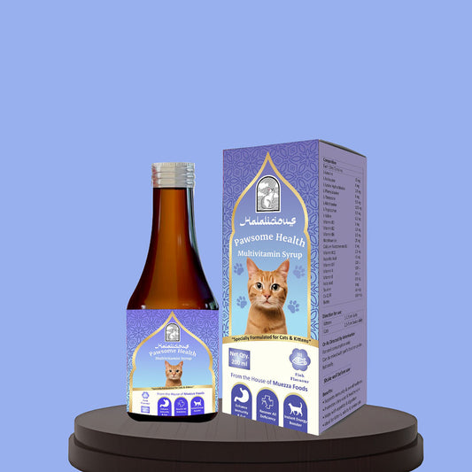 Halalicious Pawsome Health Multivitamin Syrup | Immunity & Daily Health Supplement for Cats