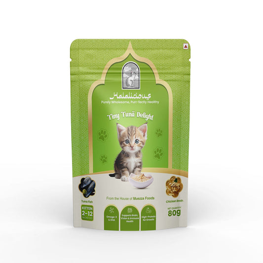 Halalicious Tiny Tuna Delight Cat Wet Food | Kitten | 80g x Pack of 6