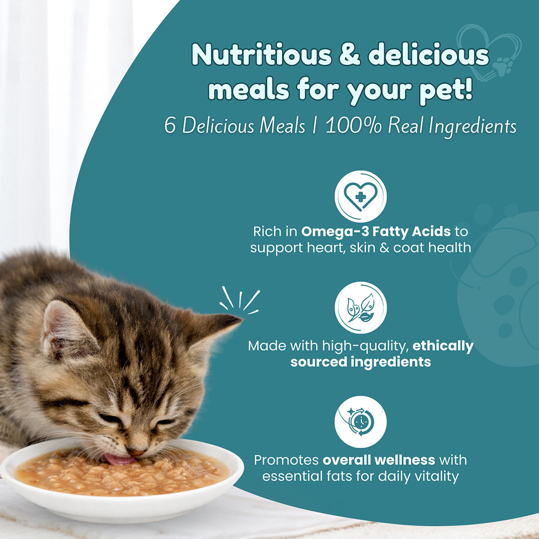 Halalicious Tiny Tuna Delight Cat Wet Food | Kitten | 80g x Pack of 6