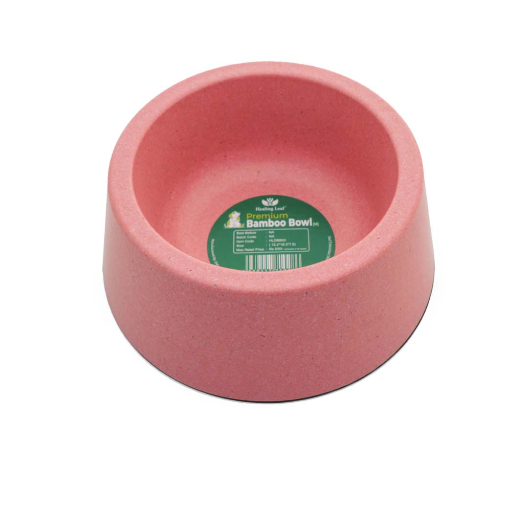Healing Leaf Bamboo Bowl | Pink