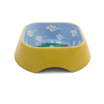 Healing Leaf Cartoon Bamboo Bowl | Yellow