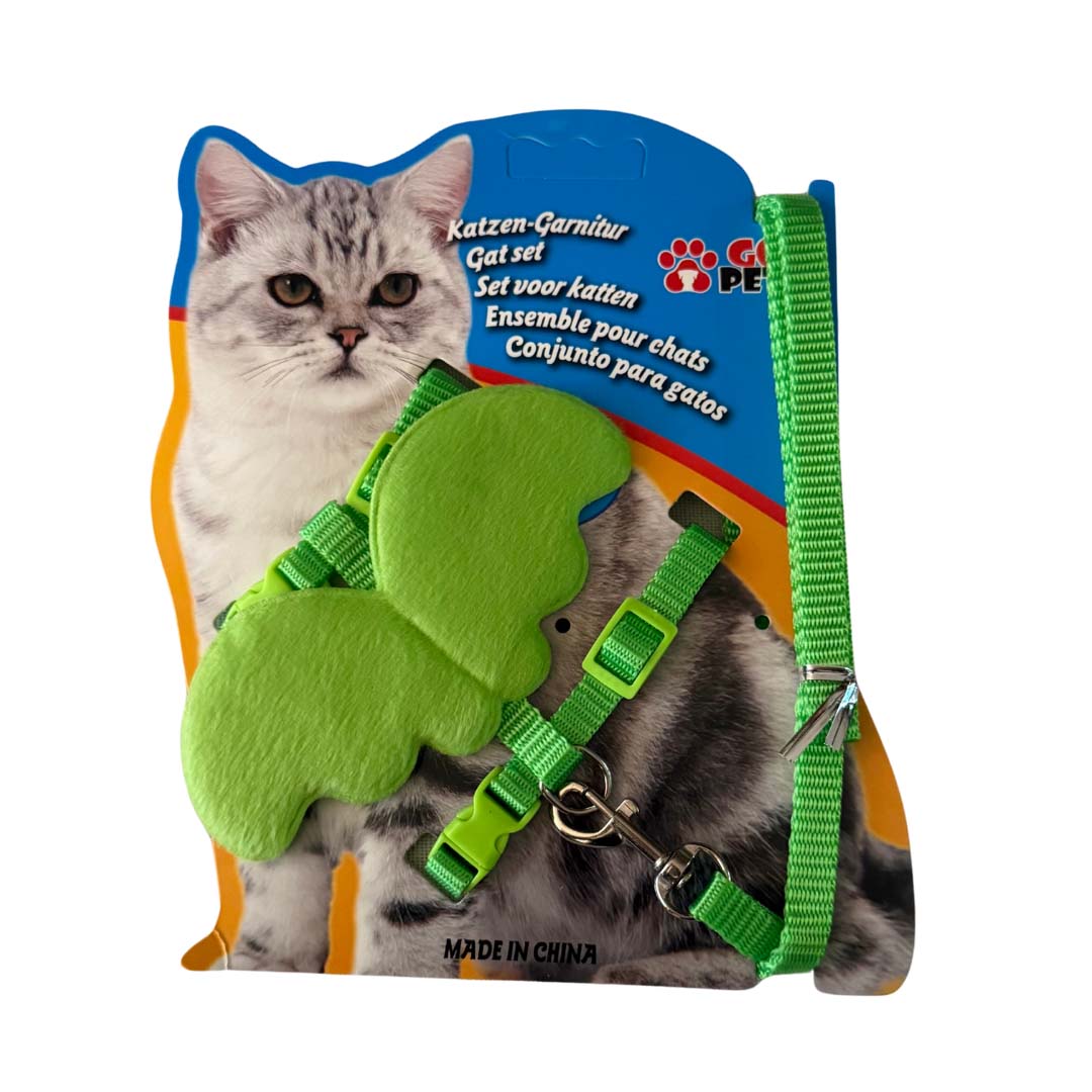 Healing Leaf Cat Angel Harness Green