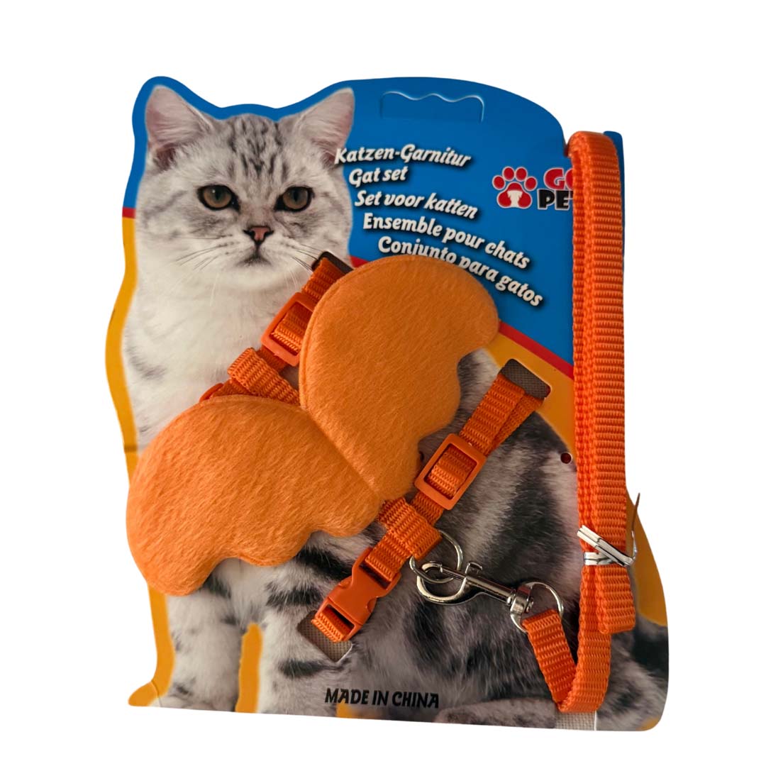 Healing Leaf Cat Angel Harness Orange