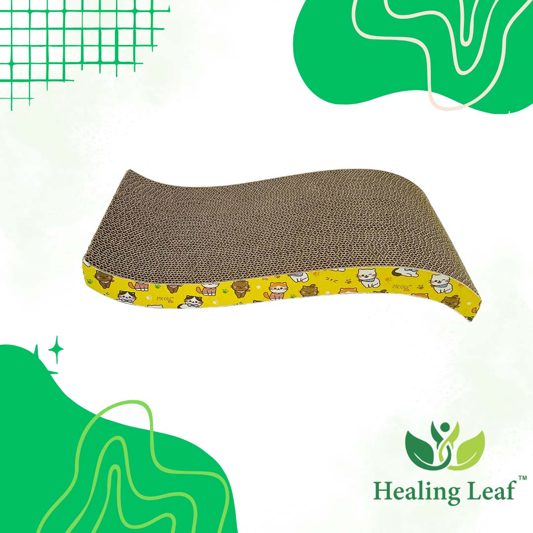Healing Leaf Cat Scratching Mat Wave Shaped