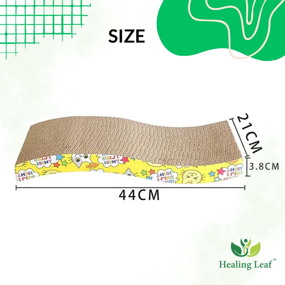 Healing Leaf Cat Scratching Mat Wave Shaped