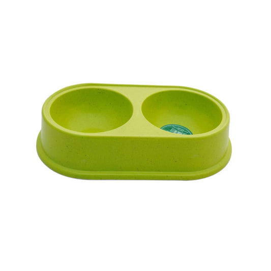 Healing Leaf Dual Bamboo Bowl Green
