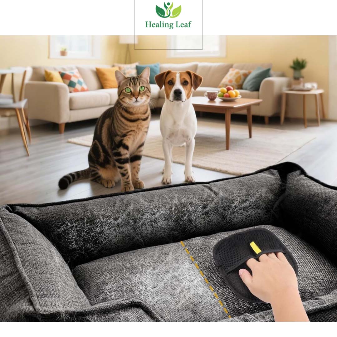 Healing Leaf Hand Pet Hair Remover Brush