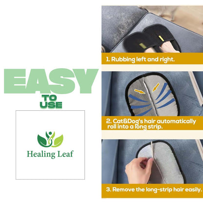 Healing Leaf Hand Pet Hair Remover Brush