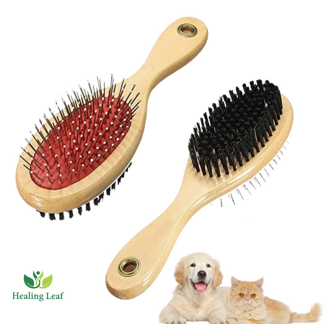 Healing Leaf Wooden Brush