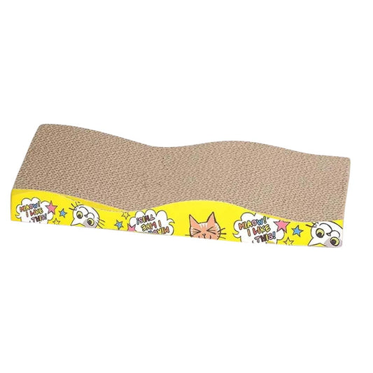 Healing Leaf 2-in-1 Cat Scratcher Toy | Ocean Shape Cardboard Scratching Pad