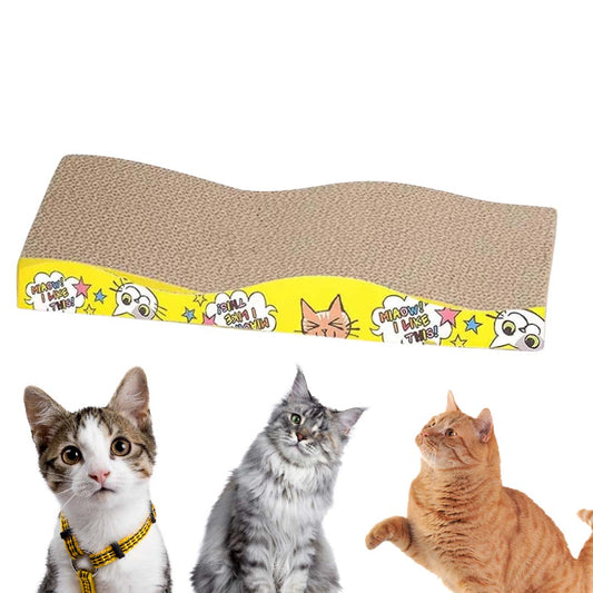 Healing Leaf 2-in-1 Cat Scratcher Toy | Ocean Shape Cardboard Scratching Pad