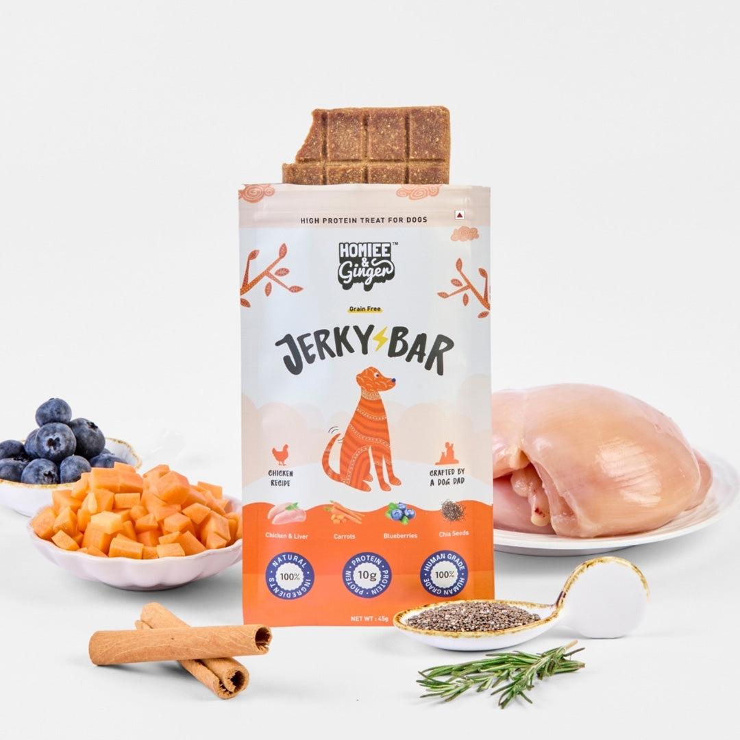 Homiee & Ginger Homiee & Ginger | Jerky Bar | Air Dried Treat For Dogs | Chicken
