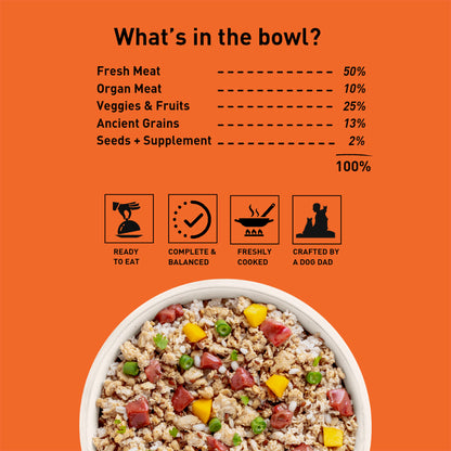 Homiee & Ginger Homiee & Ginger | Power Bowl | Fresh Food for Dogs | Chicken & Barley