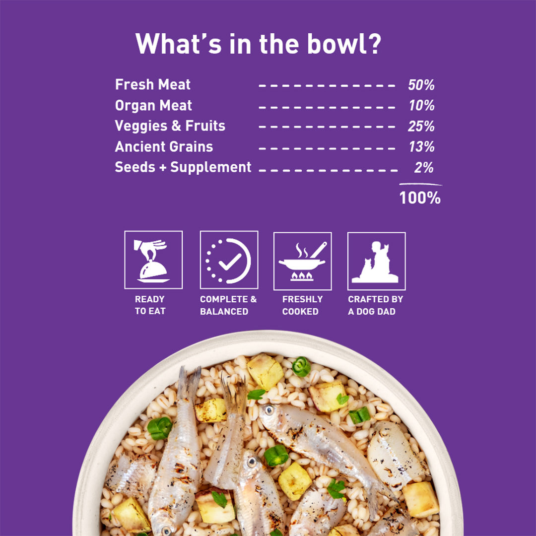 Homiee & Ginger Homiee & Ginger | Power Bowl | Fresh Food for Dogs | Fish Fiesta