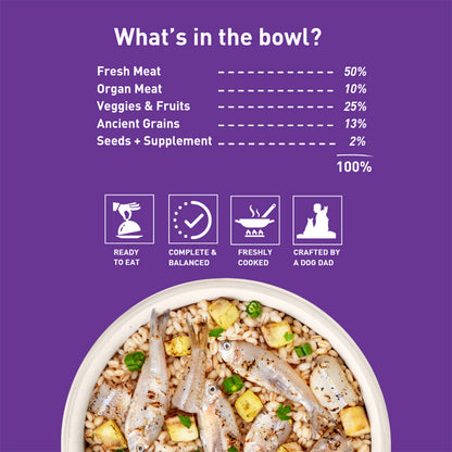 Homiee & Ginger Homiee & Ginger | Power Bowl | Fresh Food for Dogs | Fish Fiesta