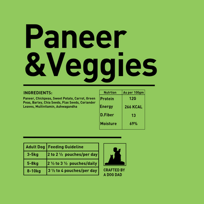 Homiee & Ginger Homiee & Ginger | Power Bowl | Fresh Food for Dogs | Paneer & Veggies