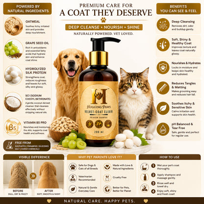 Hugging Paws Velvet Coat Elixir Pet Shampoo