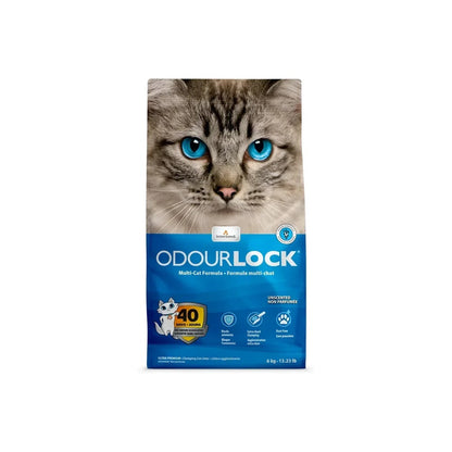 Intersand Odourlock Multi Cat Formula Litter Unscented Block Ammonia Extra Hard Clumping Quick Absorption No Tracking  and Dust Free For All Breed 6 Kg Bag